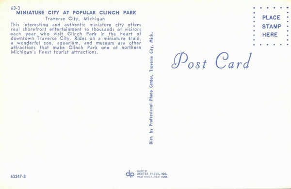 Miniature City at Clinch Park - Old Postcard View (newer photo)
